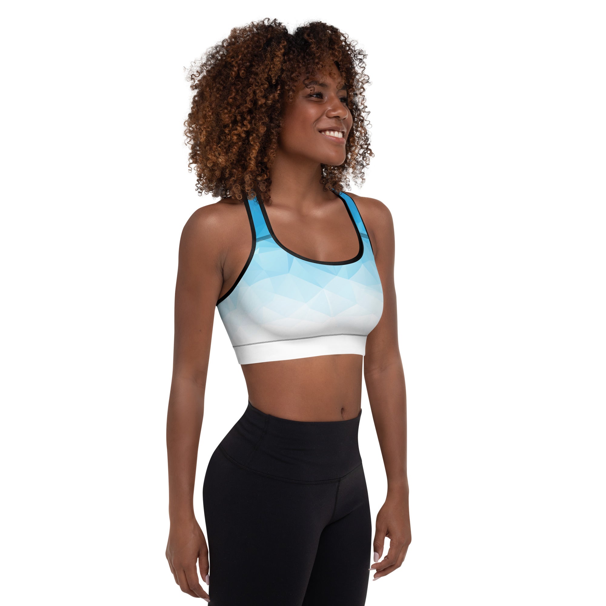 Blue & White Ombre Sports Bra